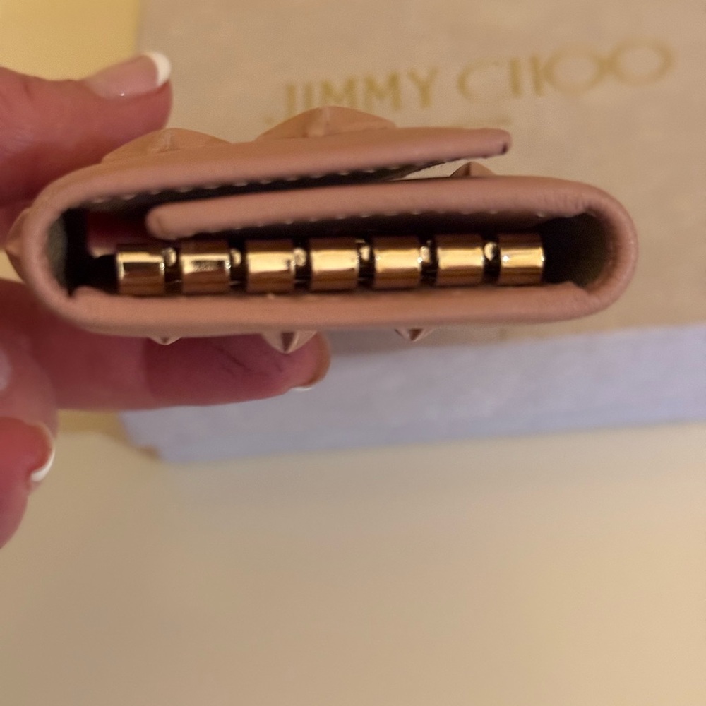 Jimmy Choo Blush Star-Studded Card/Keychain holder - Picture 5 of 7
